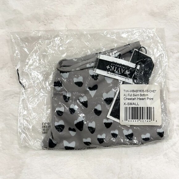 NWT Tavik Ali Full Swim Bottom in Cheetah Heart Print - Extra Small - Picture 4 of 7